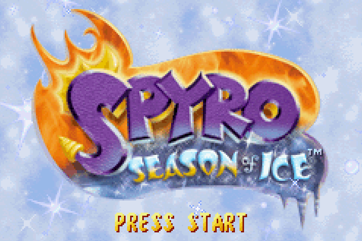 Spyro Season of Ice Title Screen